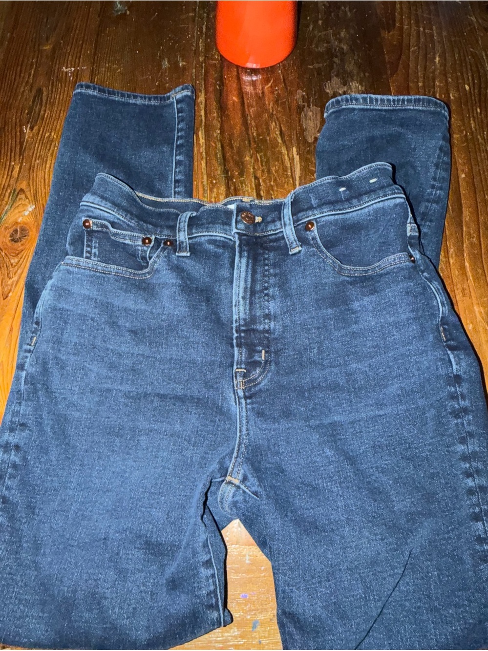 Madewell The Perfect Vintage Jean Size 28 High Rise Straight Leg Blue Denim 28”